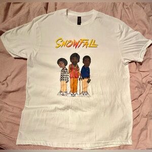 SNOWFALL FX TV Series White Crew T-Shirt Size Extra-Large